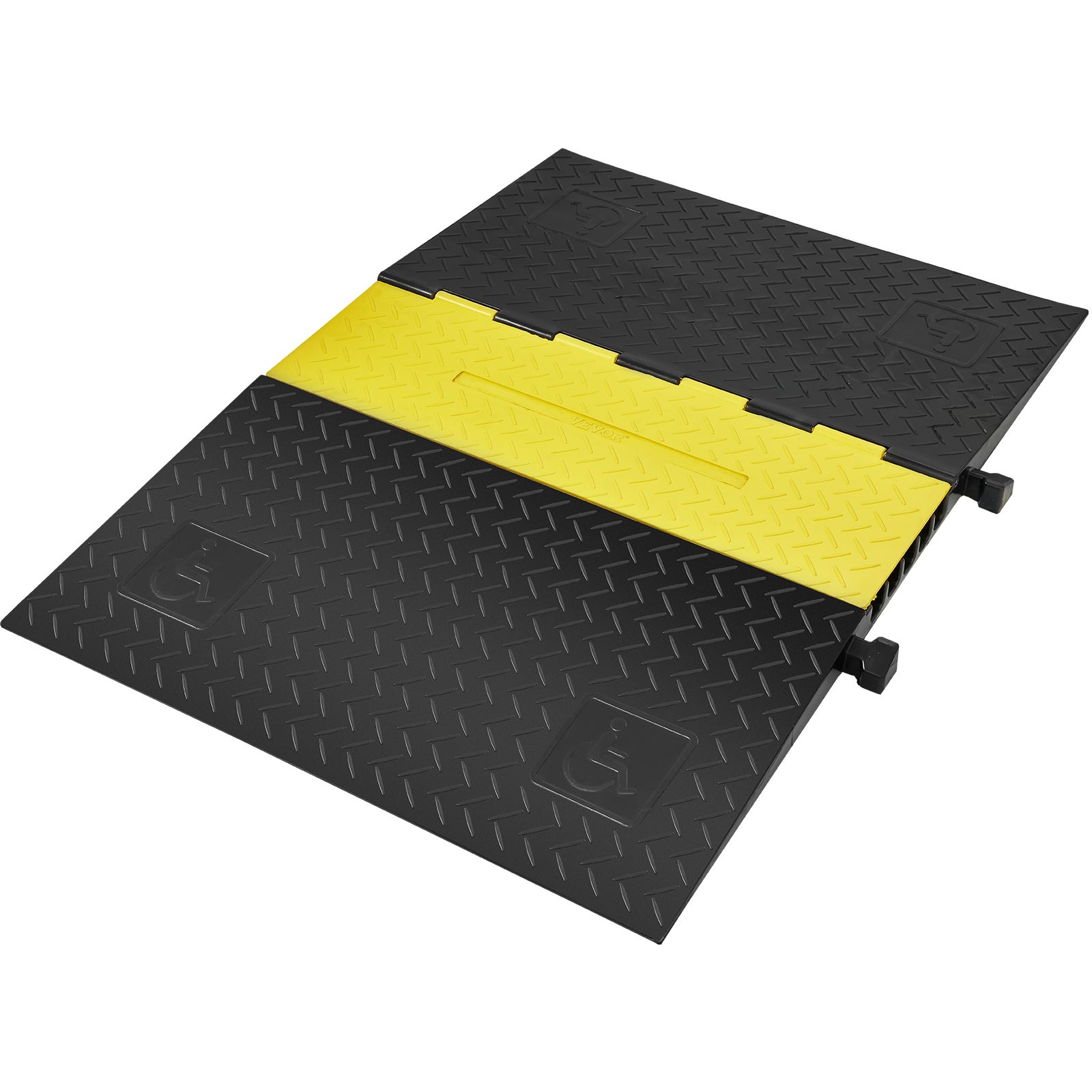 5-kanałowa rampa zabezpieczająca kable ADA most kablowy wykonany z gumowego mostka wężowego 114,5 x 80 x 5 cm zabezpieczenie najazdowe 10000 kg VEVOR