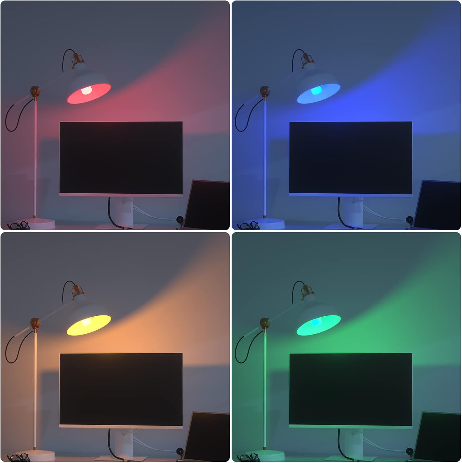 Lampadine LED Colorate E14 3W - Luce Blu | Sostituiscono Le Alogene Da 25W | Pacco Da 4 Per Atmosfere Feste, Halloween, Natale - 2