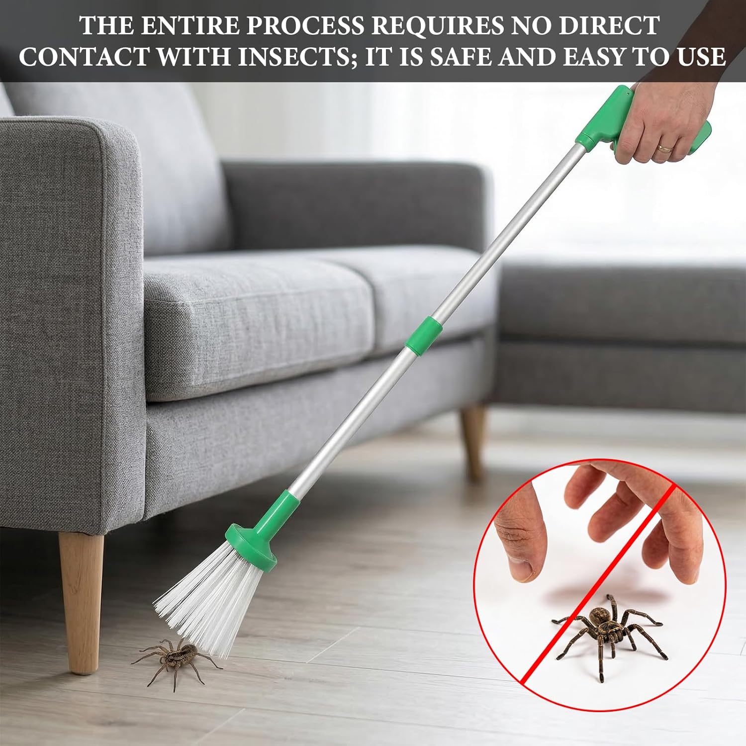 Attrape Araignée à Long Manche, Attrape Insecte Pliable en Alliage d'Aluminium, Pince pour Araignée et Pièges à, Attrape Insectes Vivants po - 4