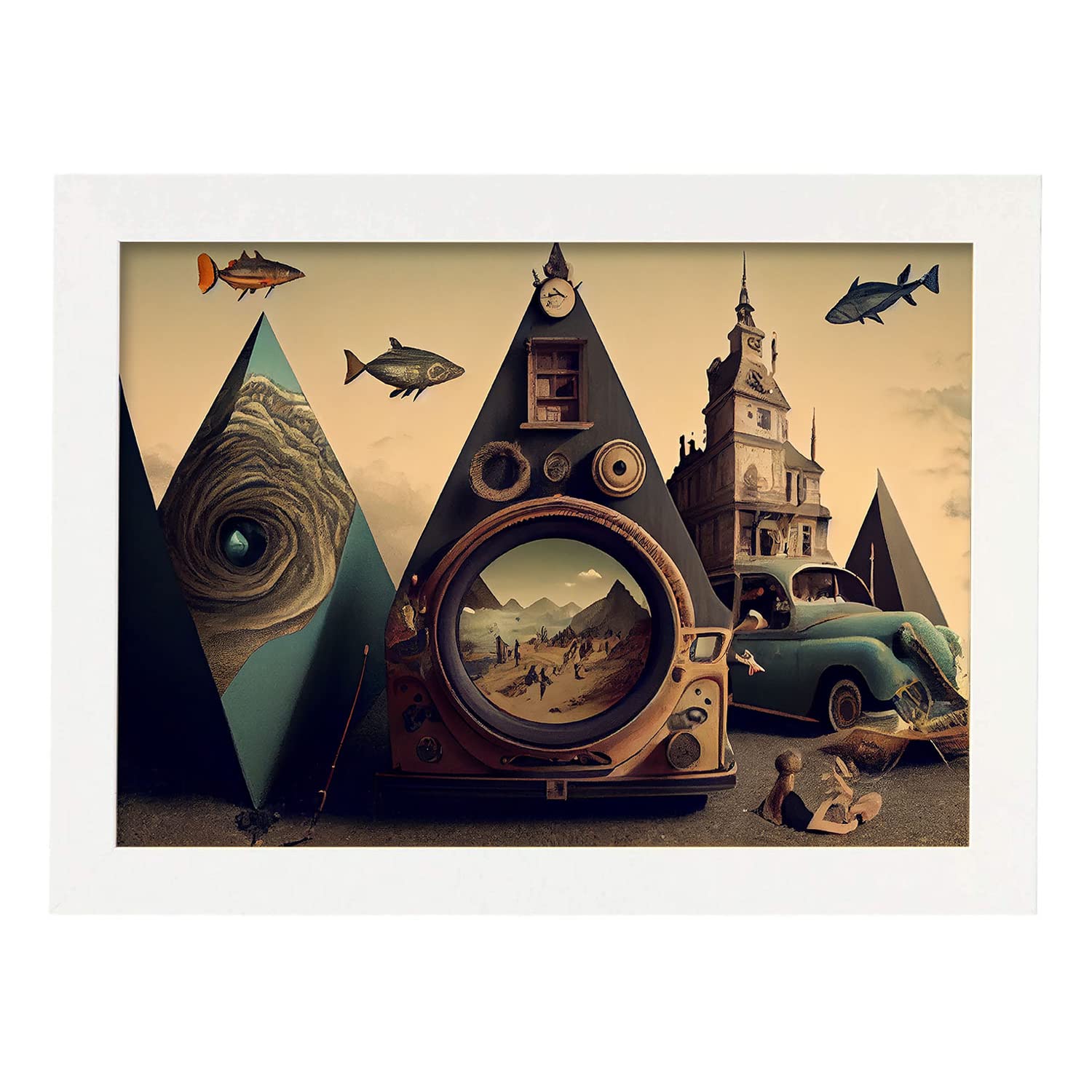 Nacnic Poster Oceano In Stile Arte Astratta Illustrazioni E Manifesti Di Galassie Artistiche Moderne E A Colori Per L E Decorazione A4 Cornice Nere 87632408