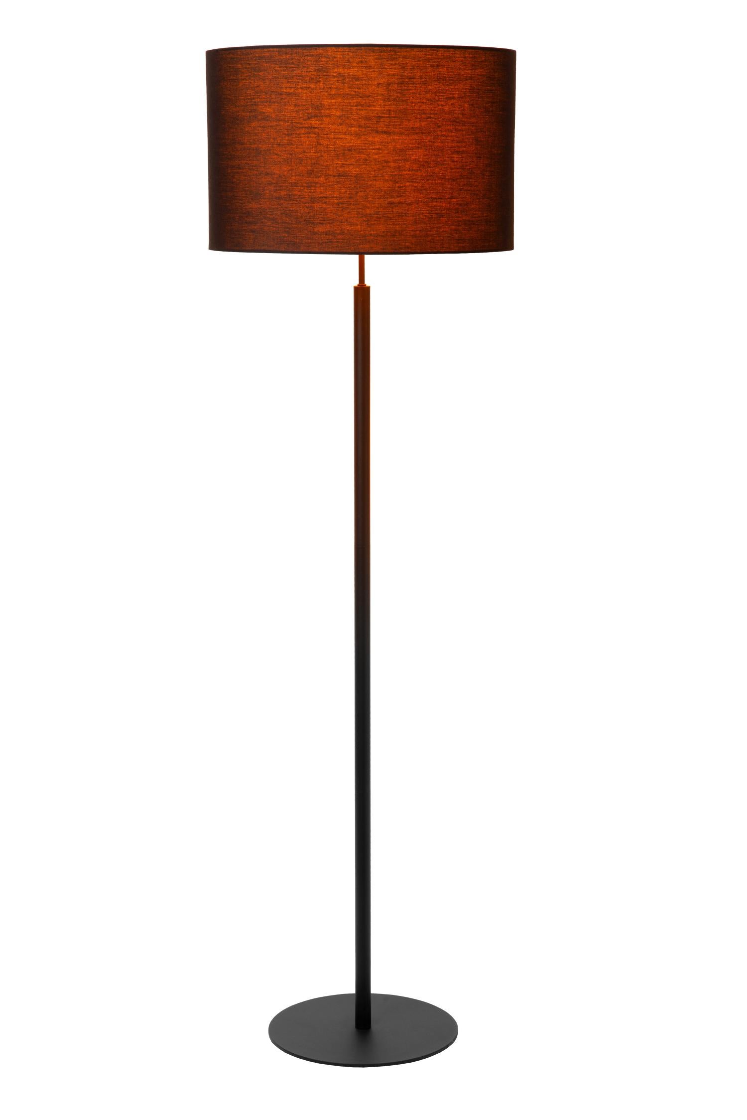 Lampa podłogowa stojąca Maya czarno-złota 1xE27x40W wym: 150 x 45 x 45 cm tkanina Lucide