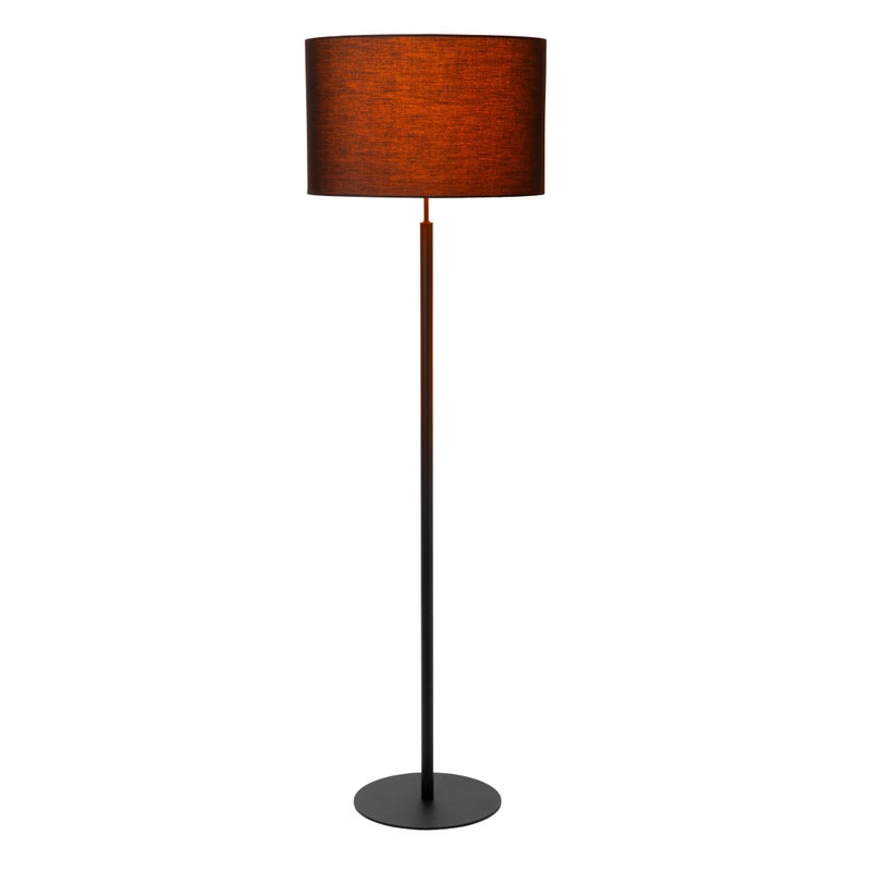 Lampa podłogowa stojąca Maya czarno-złota 1xE27x40W wym: 150 x 45 x 45 cm tkanina Lucide