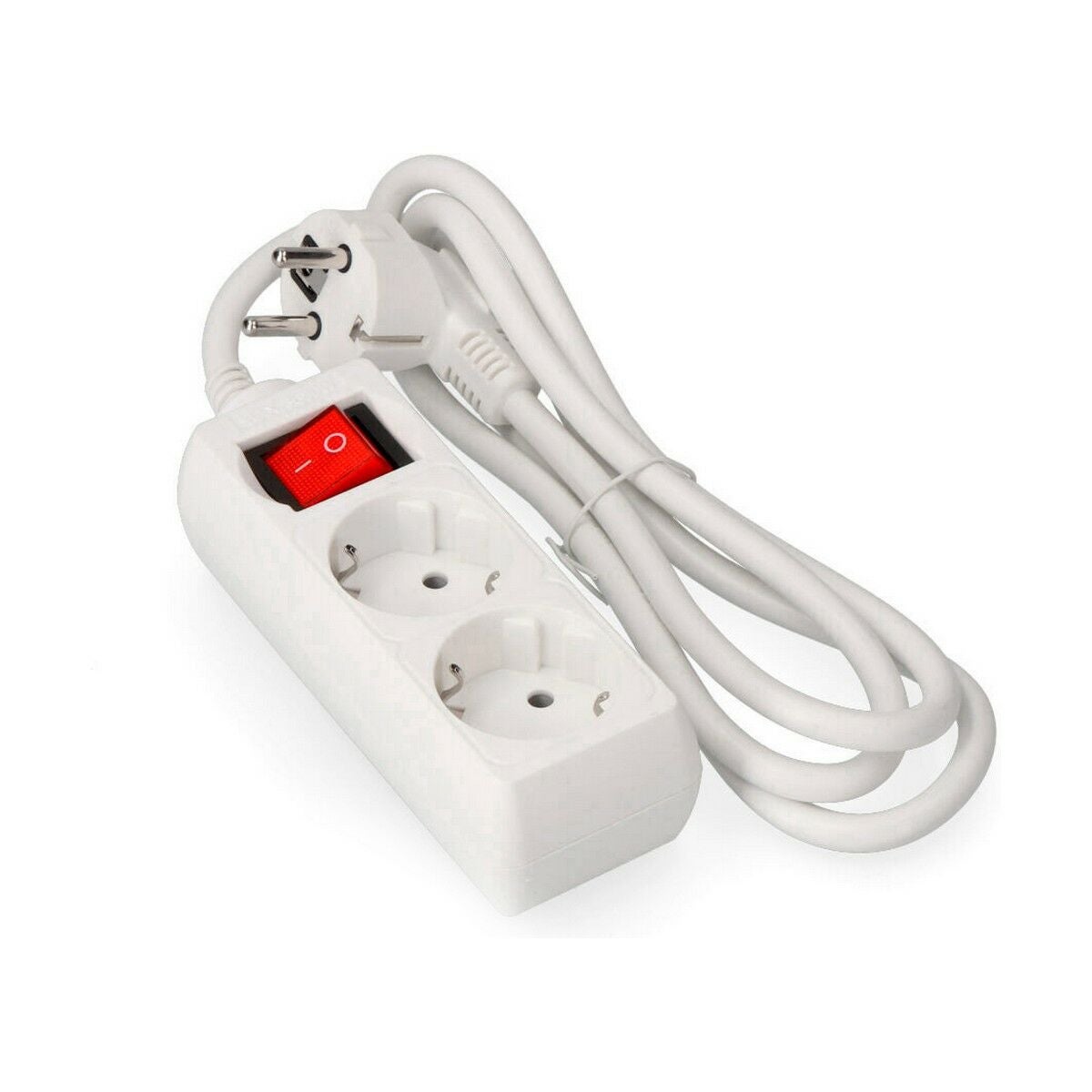Rallonge Electrique 1.5m Avec 2 Prises Schuko - 16A 250V Blanche