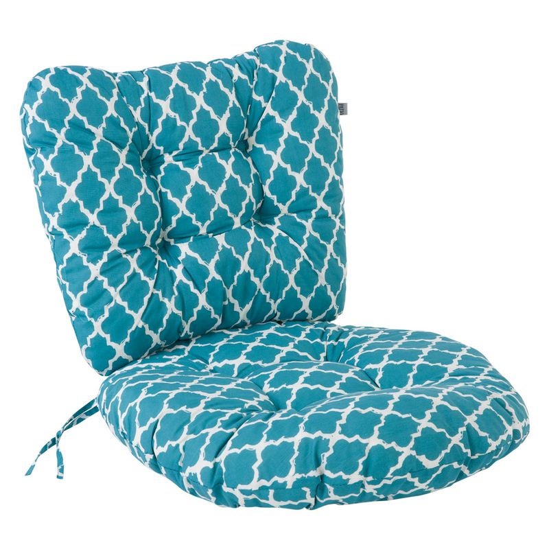 Poduszki na fotel 55 cm Marocco niebieski/biały PATIO