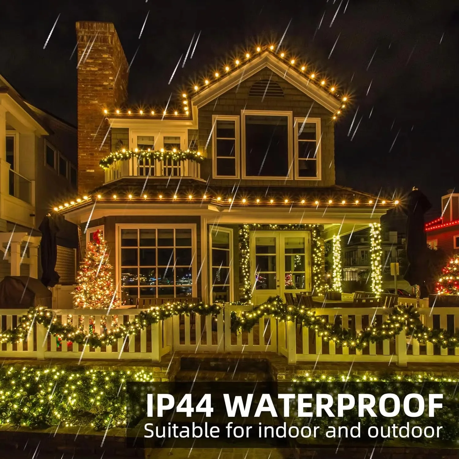 Guirnalda de luces LED navideñas para interior y exterior, 100 m - 3000 LED, Luz decorativa impermeable para árbol de Navidad con control remoto - 5