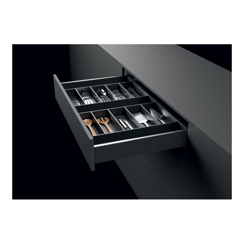 Range couverts orgatray 630 - Décor : Blanc - Pour tiroir de profondeur : 550 mm - Profondeur : 523 mm - HETTICH - 5