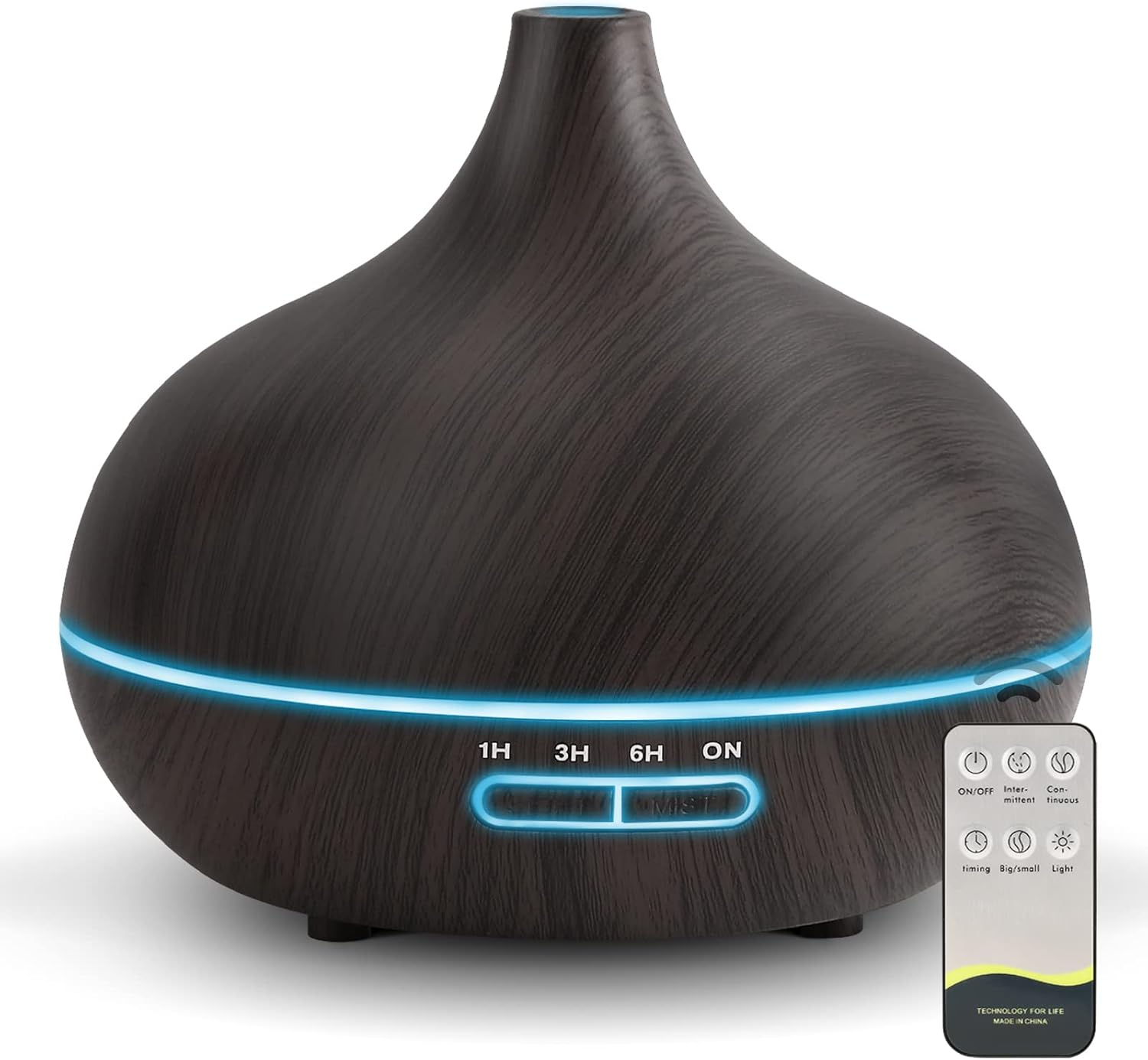Humidificateur, diffuseur d'aromathérapie 550 ml avec télécommande ...