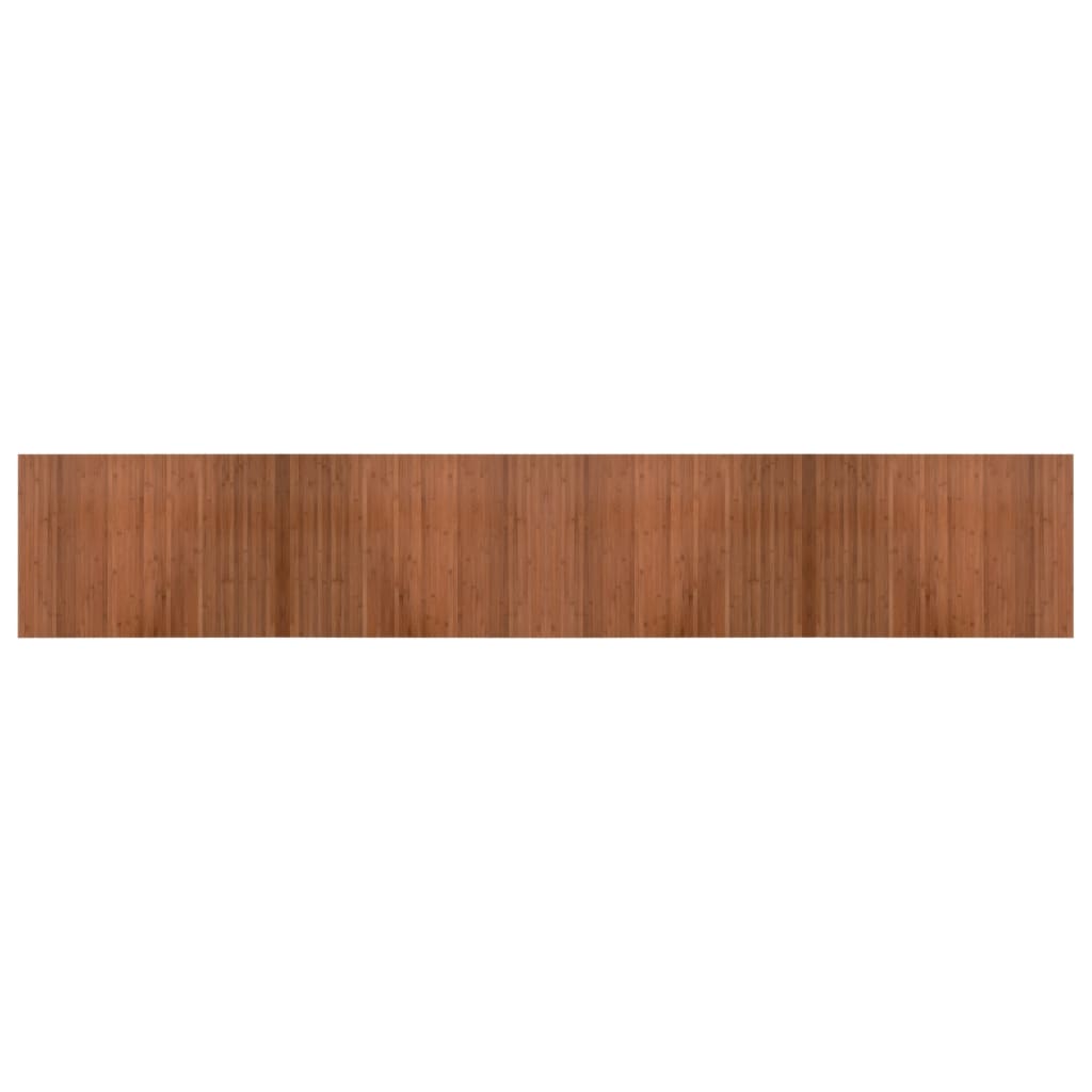Tapis rectangulaire marron 70x400 bambou - 2