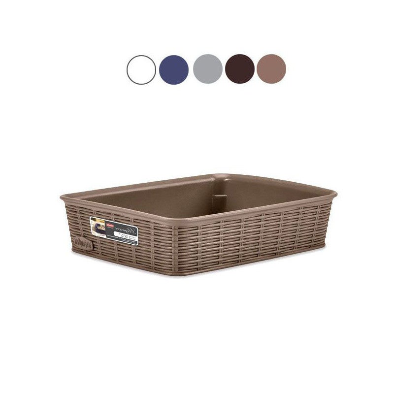 Cesta Porta Biancheria Con Manico Elegance Bianco 58X38X29,5H Cm