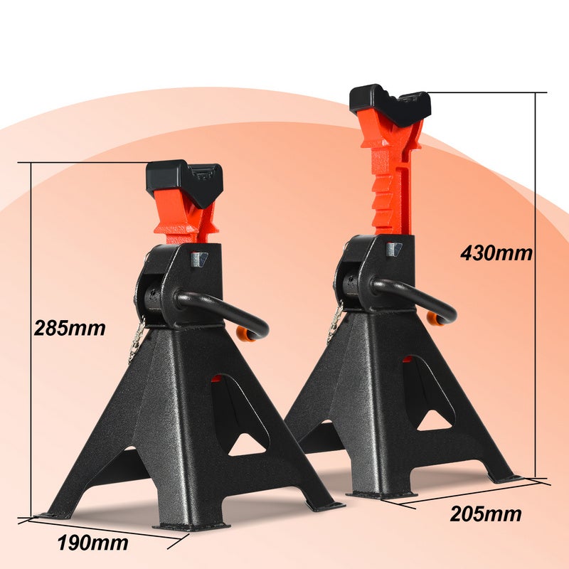 4x macacos de rack para caminhão, macacos para carro 3T, macacos para carro, 285-430 mm - 2