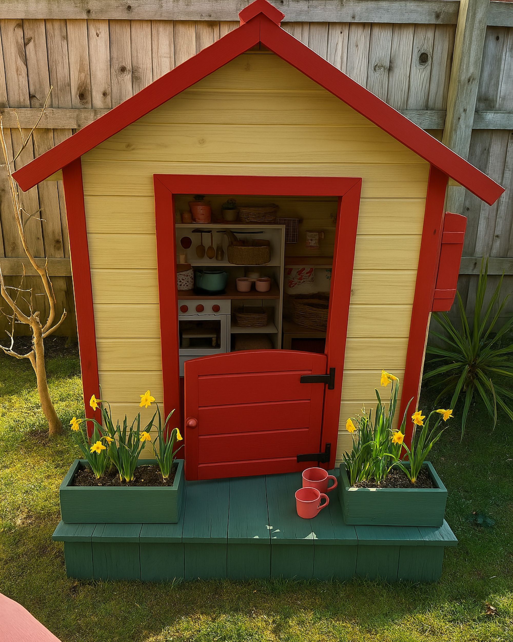Cabane de jardin pour enfants PELOPIO Bois de sapin Marron clair - 6