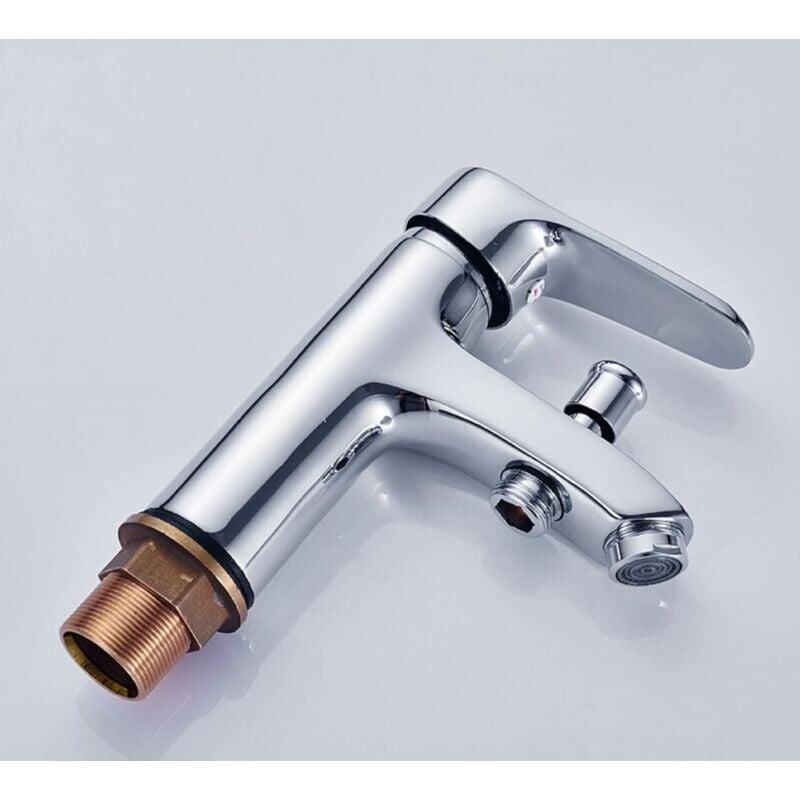 Robinet baignoire robinet monotrou à double usage chaud et froid Alliage Mitigeur de douche, robinet salle bain douche - 3