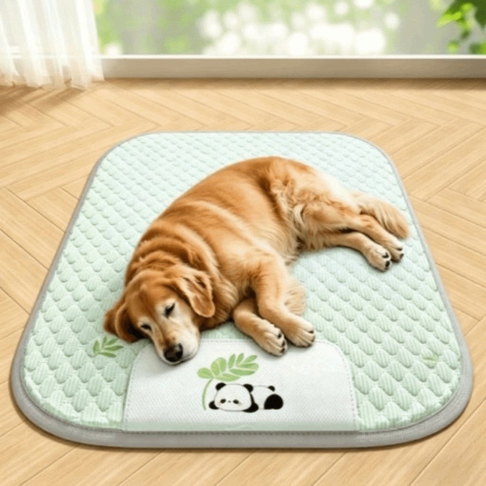 Tapis rafraîchissant pour animaux, Vert, tapis rafraîchissant d'été, tissu texturé à billes de glace, convient aux chats et aux chiens, 45x35 cm - 5