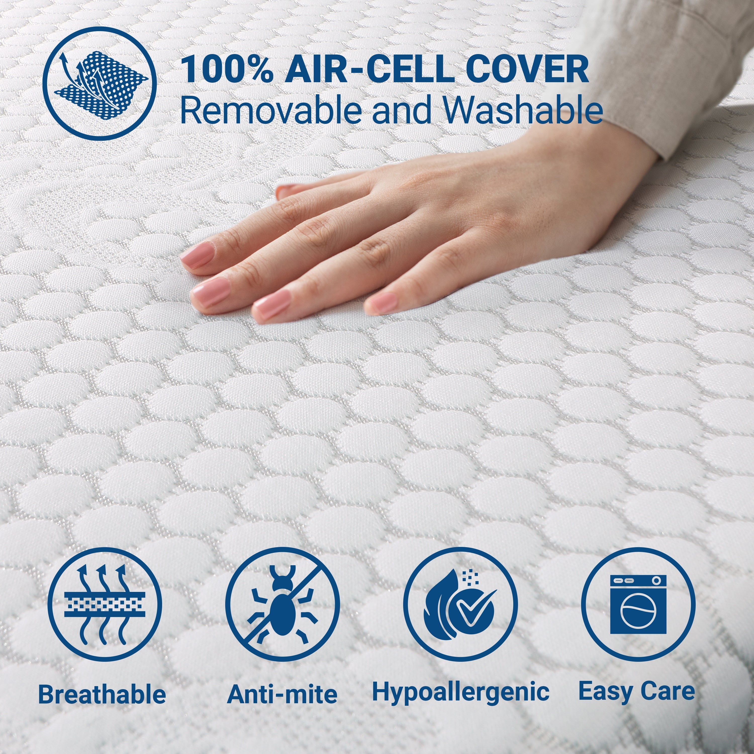 The White Stone Surmatelas en mousse à mémoire de forme 135 x 200 cm - 3