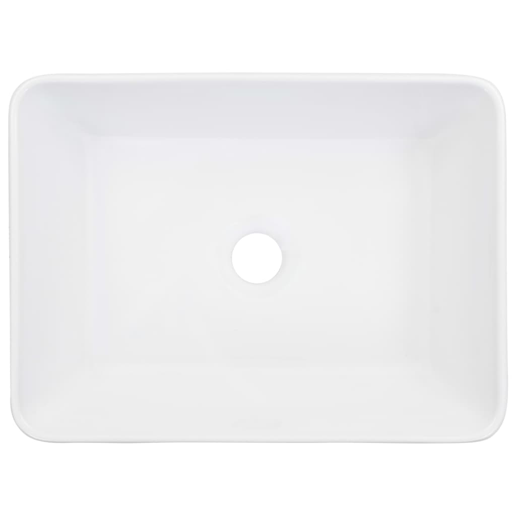 Lavabo 40x30x13 cm Céramique Blanc vidaXL - 5