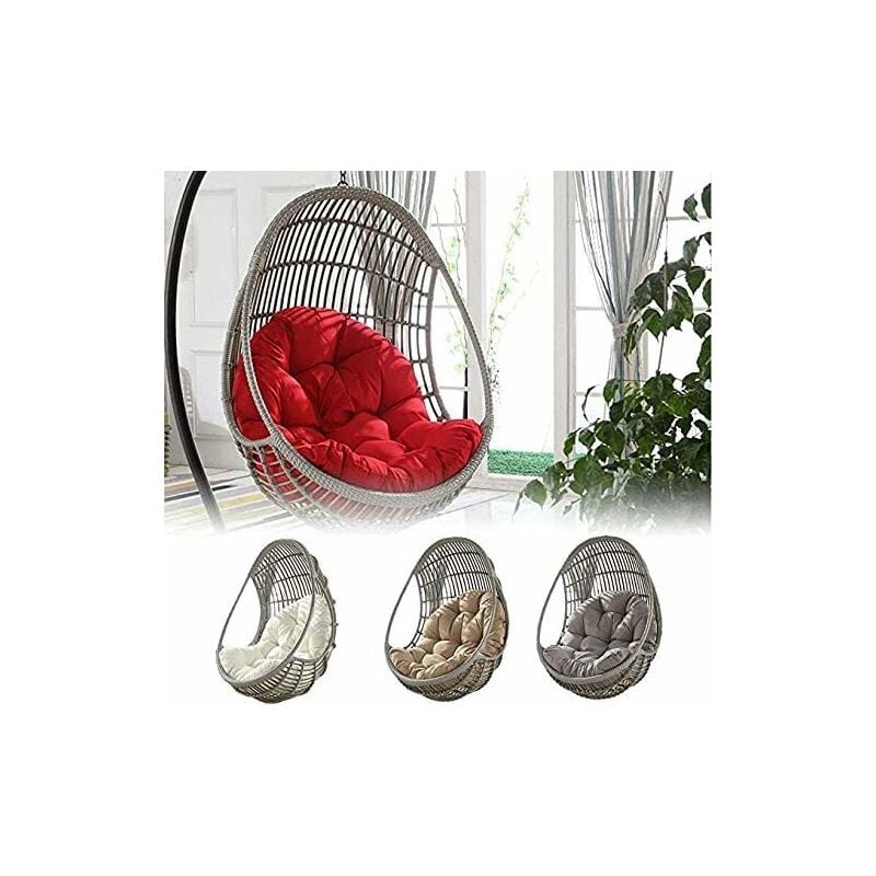 Coussin de balancelle imperméable et épais&nbsp;- Coussin de dossier pour balancelle de jardin uniquement&nbsp;- Coussin anti-salissures, (noir, ordinaire) - 5