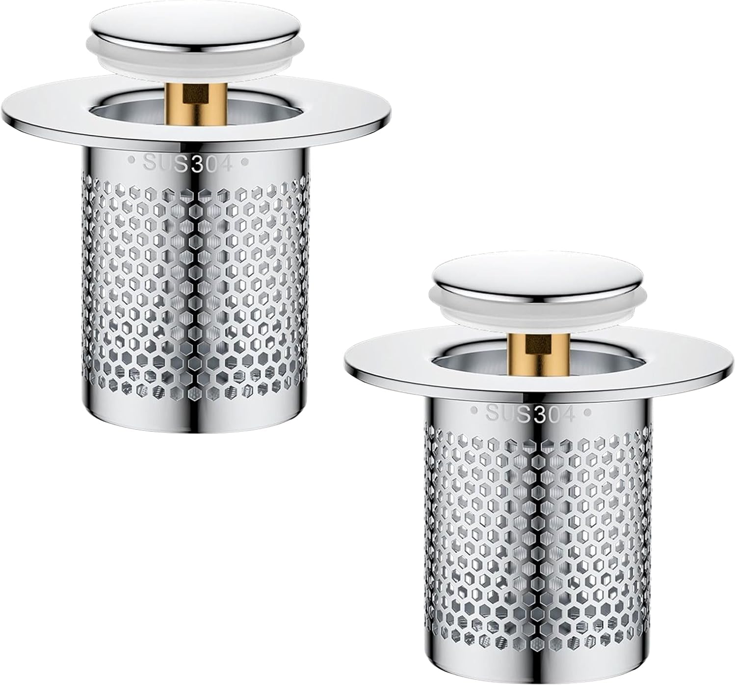 Bouchon De Bride D’évier Exakey – Or Brossé – Neuf – Pour Cuisine, Avec Bonde