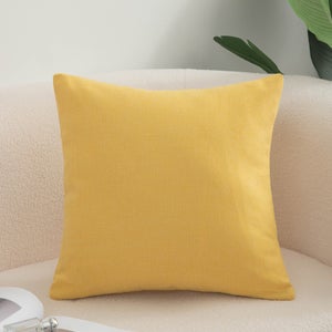 HOMESCAPES Copricuscino 60x60 cm in 100% Cotone – Fodera Decorativa con Cerniera Invisibile – Arancione – Lavabile in Lavatrice