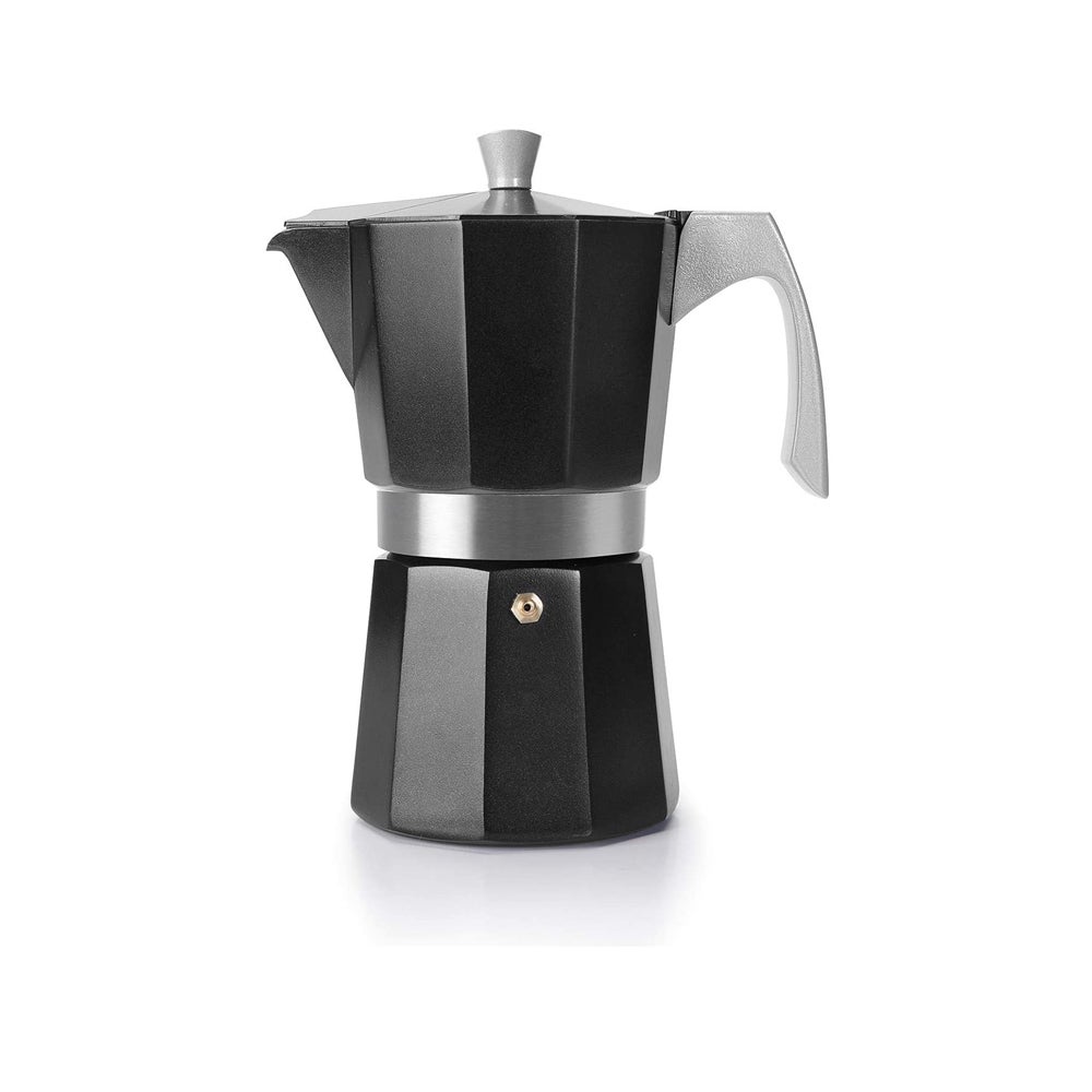 Cafetera Express Ibili Evva Black aluminio fundido fondo acero inducción - Imagen 2
