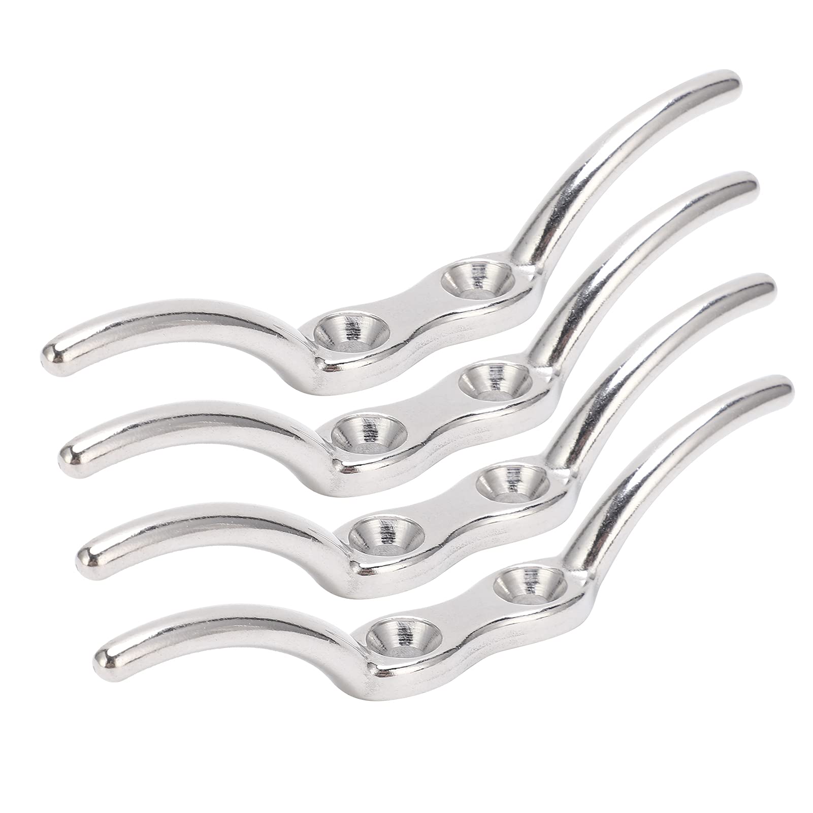 KIBBEH Lot De 4 Crochets à Taquets En Métal Argenté De 150 Mm