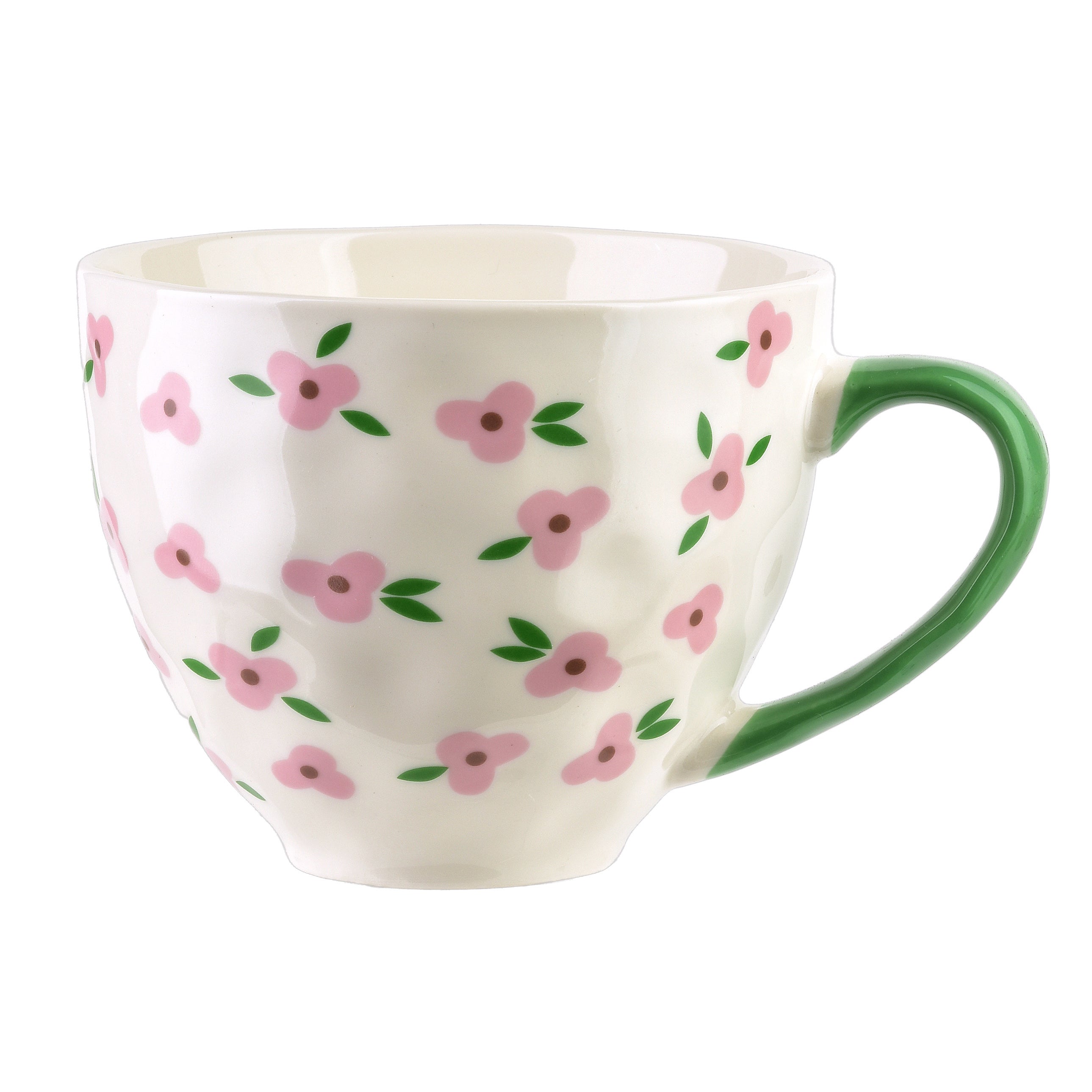 Florella kubek 400ml 11x15x9 cm różowe kwiatki