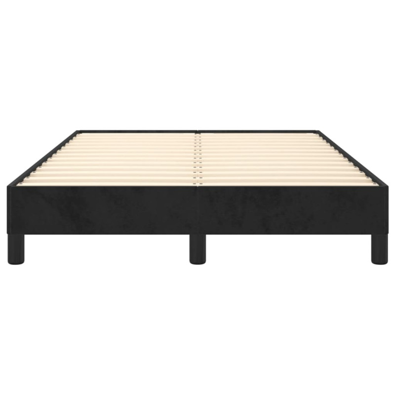 Cadre de lit sans matelas noir 120x190 cm velours - 5