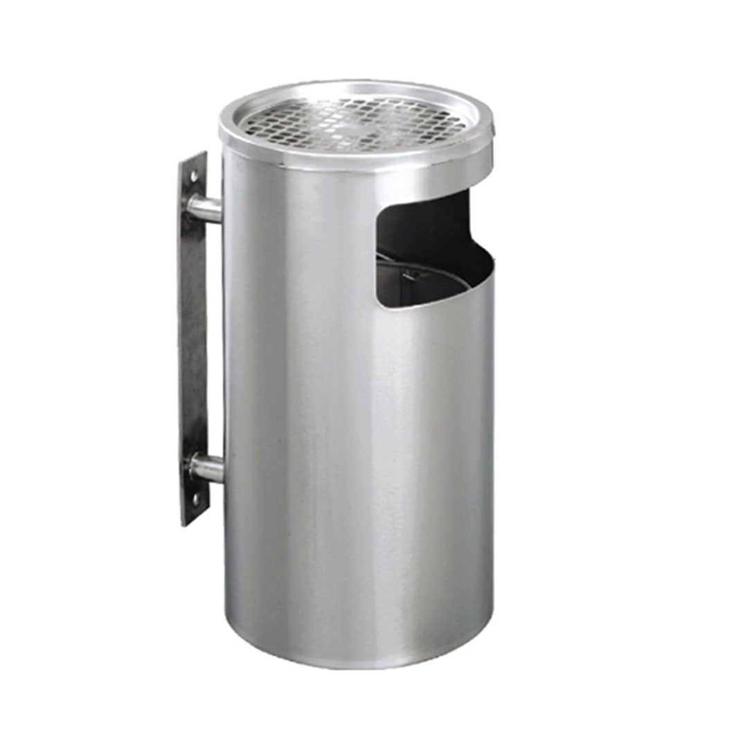 Danieli store | cenicero de pared con papelera para exterior en acero | 10 l
