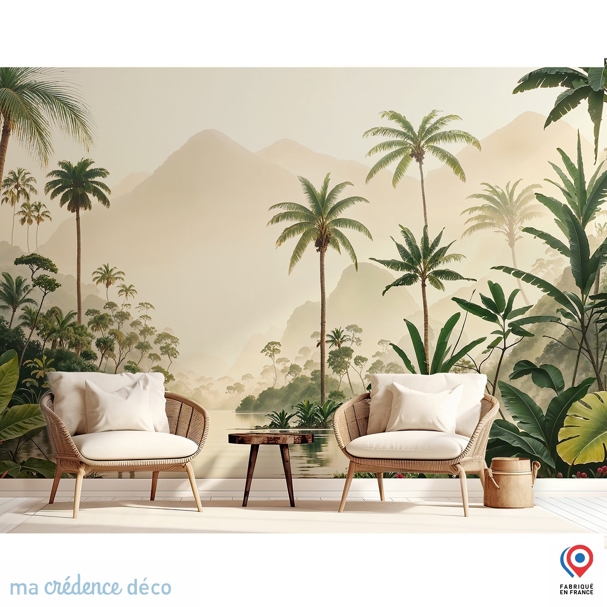 Papier Peint For t Tropicale Luxuriante Et Couleurs Douces Intiss papier-peint-for-t-tropicale-luxuriante-et-couleurs-douces-intiss