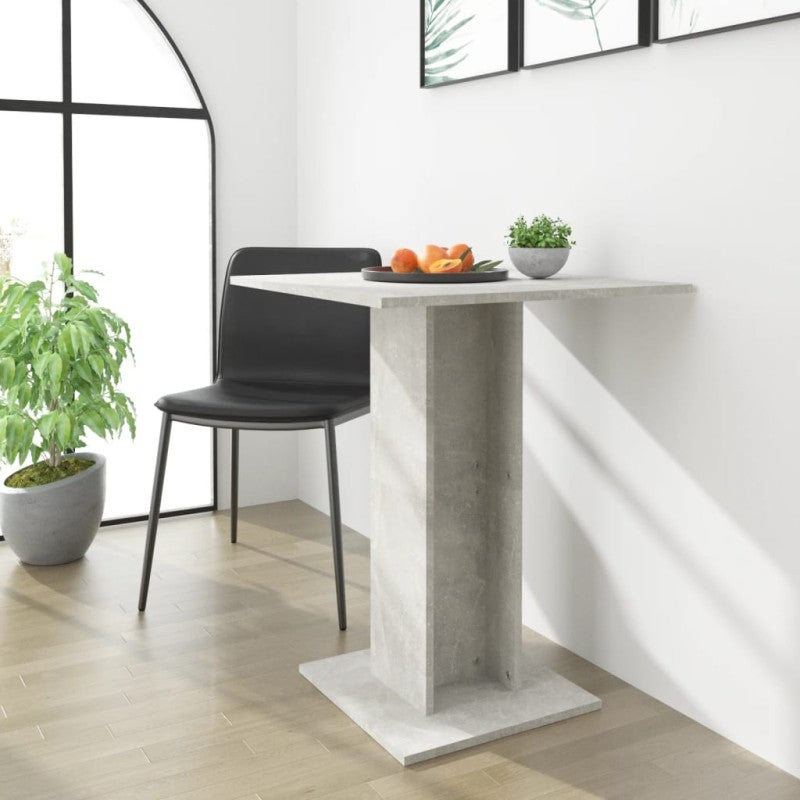Stolik bistro vidaXL szary beton 60x60x75 cm drewno inżynieryjne