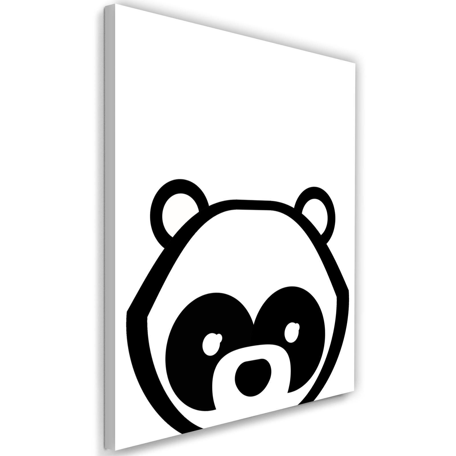 Obraz na płótnie, Kontrastowa panda 80x120