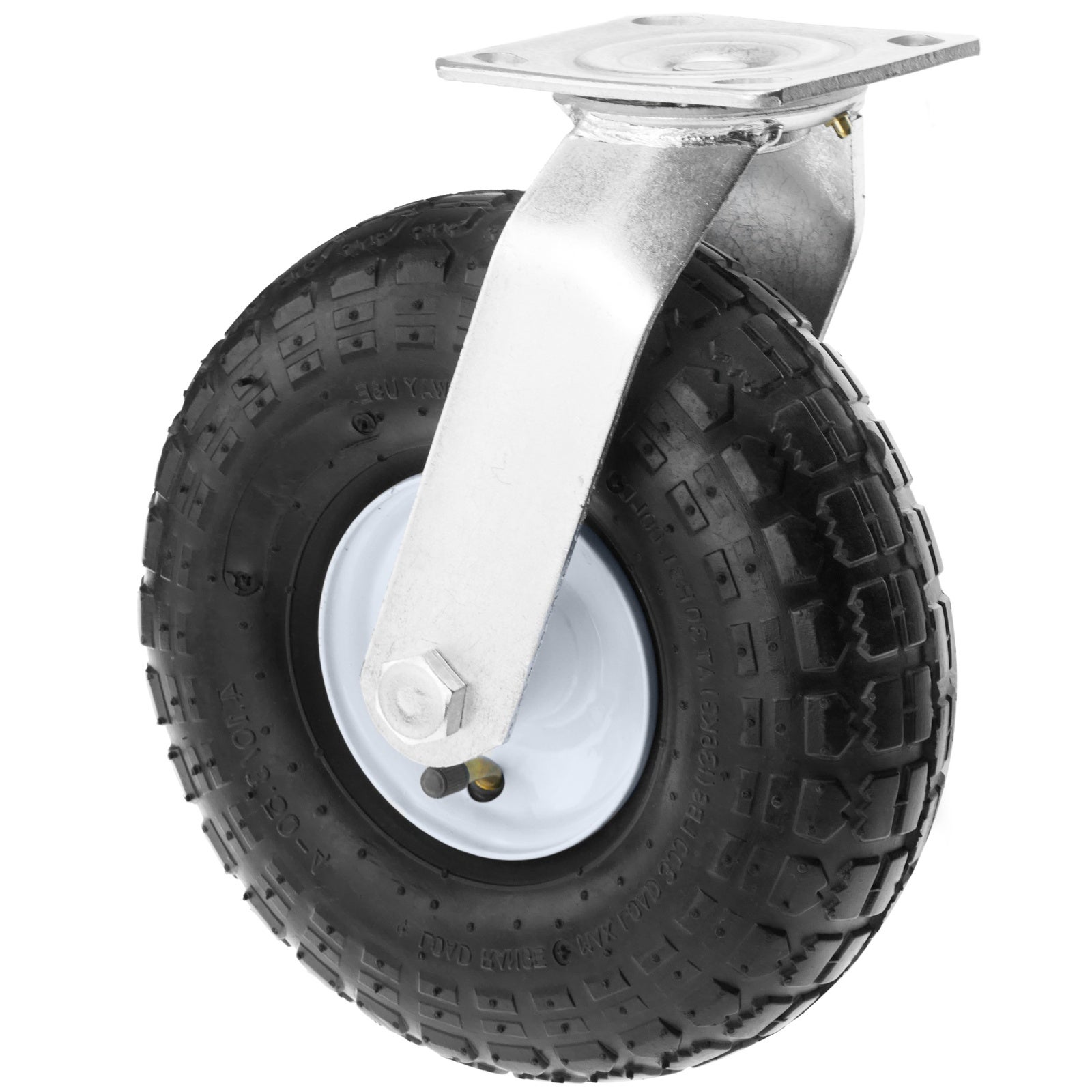 Roue pivotante pneumatique pour chariot et brouette 10x3.5” et 136Kg ...