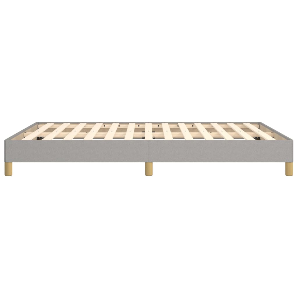 Cadre de lit sans matelas, en tissu, gris clair, pour la chambre, 140 × 200 cm - 6