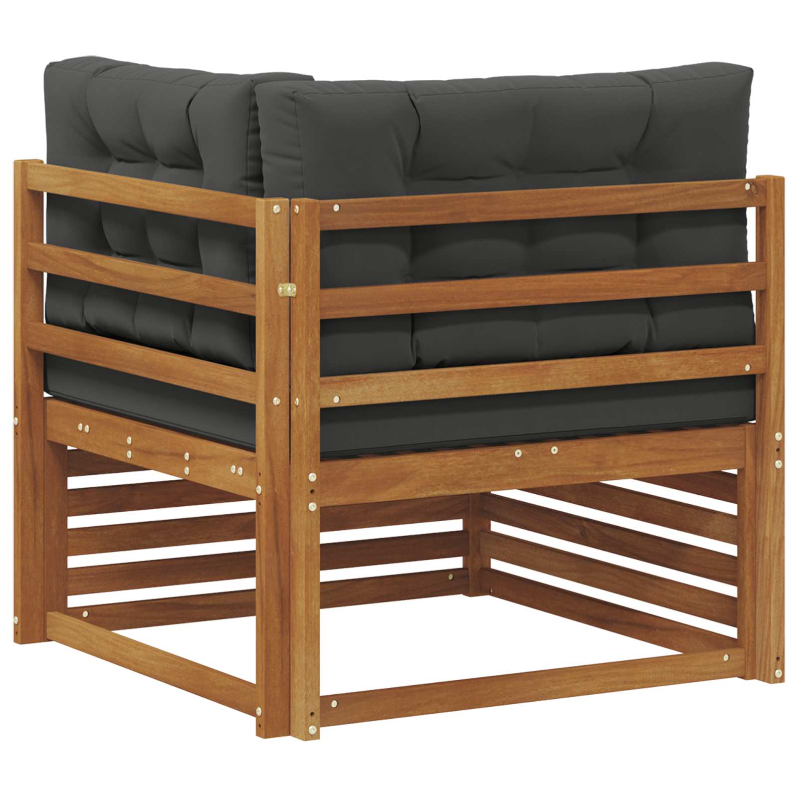 Canapé d'angle extérieur en bois d'acacia massif pour le jardin | Leroy ...