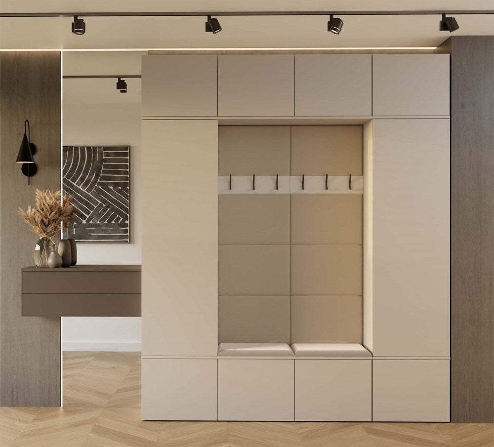 Armoire, cachemire / beige, 200 x 238 x 35 cm - 8
