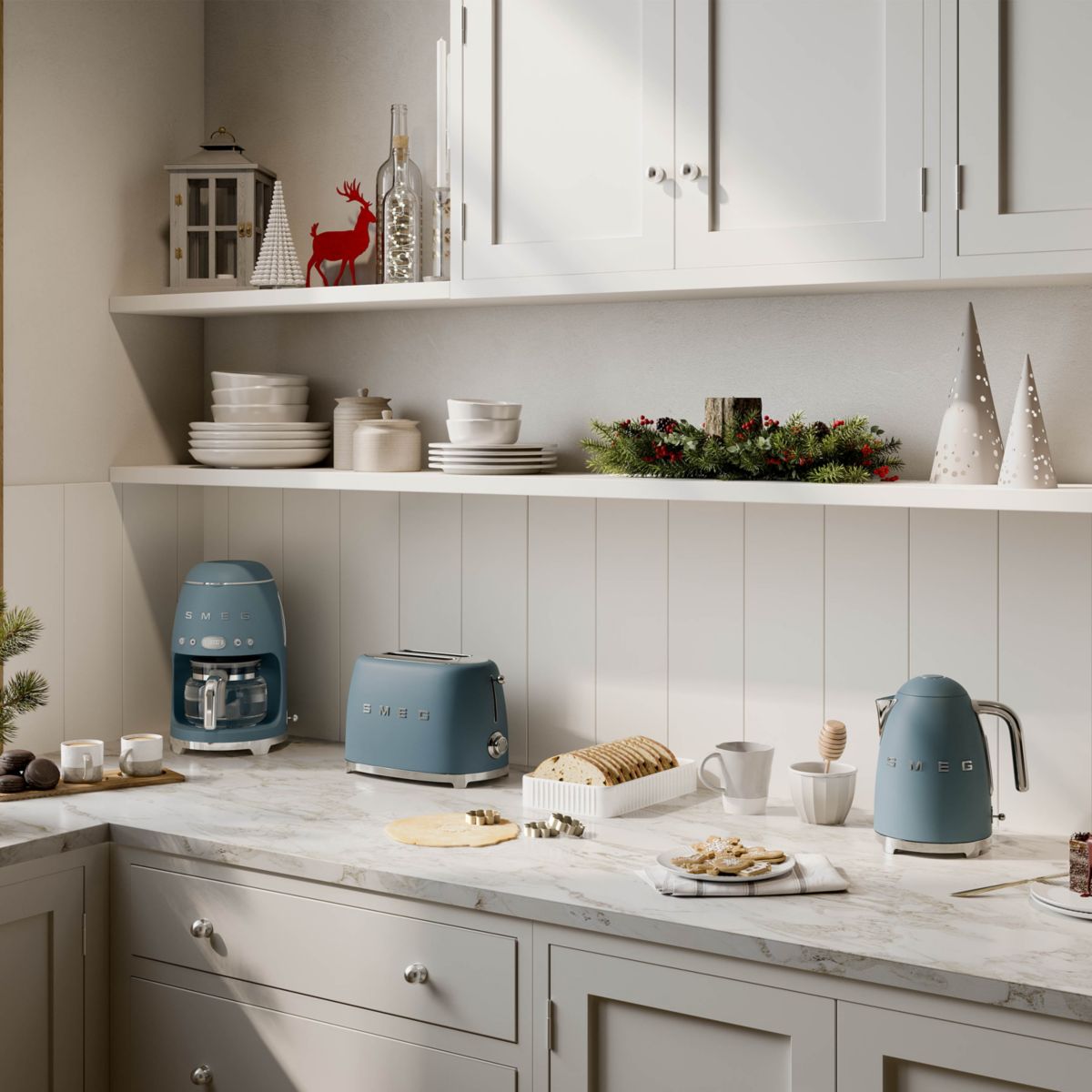 Grille-pain vintage 2 tranches bleu orage mat TSF01SBMEU Smeg - 9