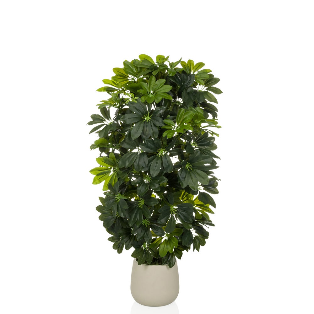 Sztuczna roślina / sztuczne drzewo SCHEFFLERA 2 promienie 110 cm tworzywo sztuczne zielone hjh OFFICE