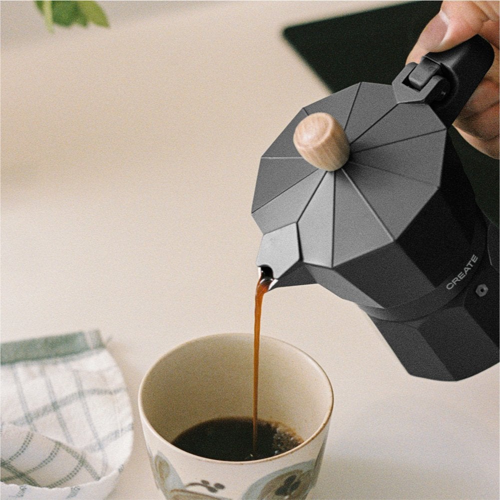 CREATE - THERA MOKA RETRO - Włoska kawiarka - Noir