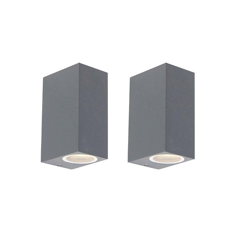 Qazqa nowoczesny lampa up &amp; down do ogród - Baleno - ciemnoszary, 6.5cm, IP44