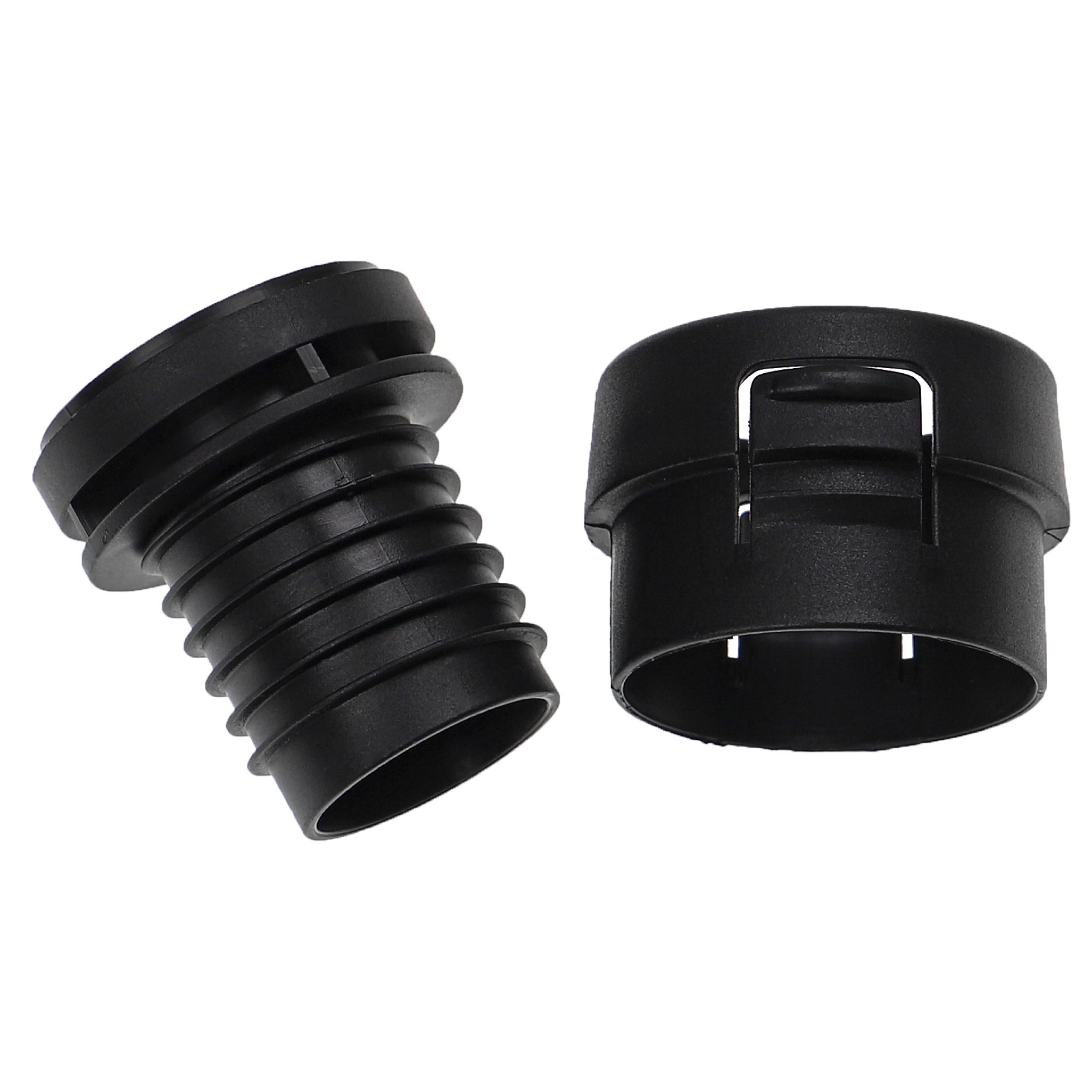 vhbw Kit de réparation du tuyau de l'aspirateur 2-pcs compatible avec Miele POWER CLEAN HEPA - Maintenance, noir - 5