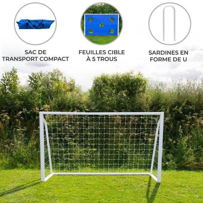 YARDIN Porta da calcio pieghevole 2 in 1, per bambini e ragazzi, porte da calcio, per giardino, bambini, 121 x 80 x 80 cm, 2 fori, 1 borsa per il trasporto YARDIN Porta da calcio pieghevole 2 in 1, per bambini e ragazzi, porte da calcio, per giardino, bambini, 121 x 80 x 80 cm, 2 fori, 1 borsa per il trasporto
