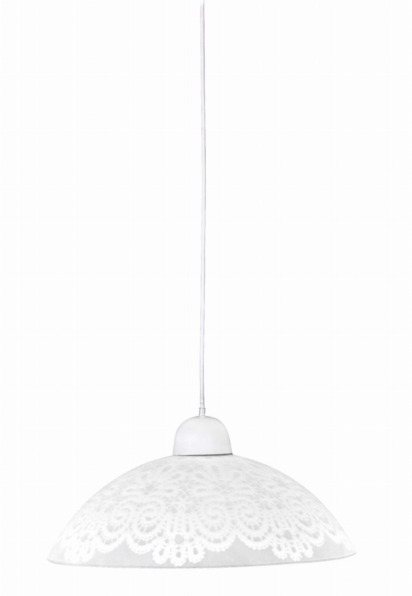 Lampa wisząca Bilbao biała 1xE27x60W wym: 70 x 30 x 30 cm szkło Candellux