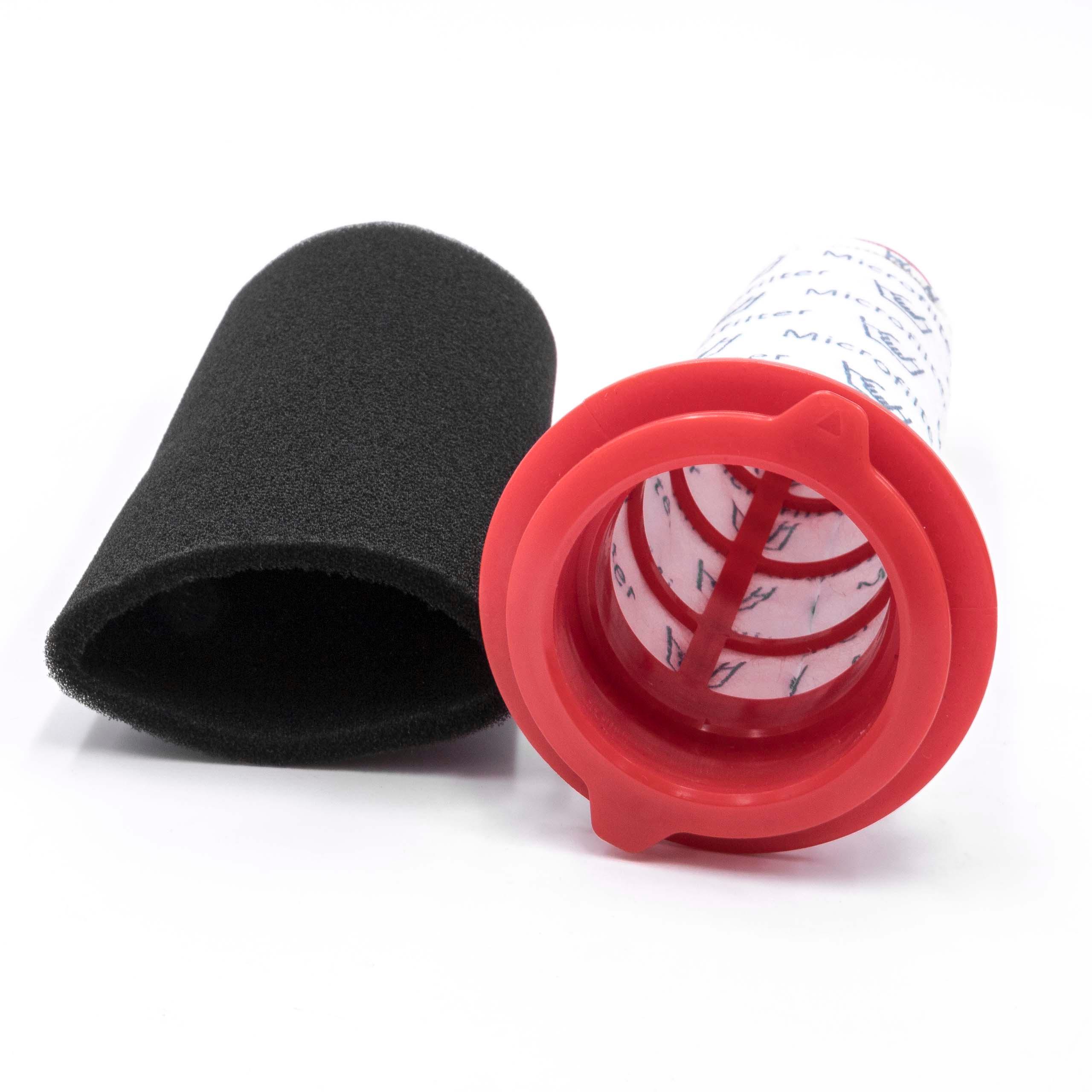 vhbw Lot de filtres compatible avec Bosch Athlet BCH6255 NAU/01, BCH6255 NAU/02 aspirateur - 2x Filtres de rechange (filtre en mousse, microfiltre) - 2