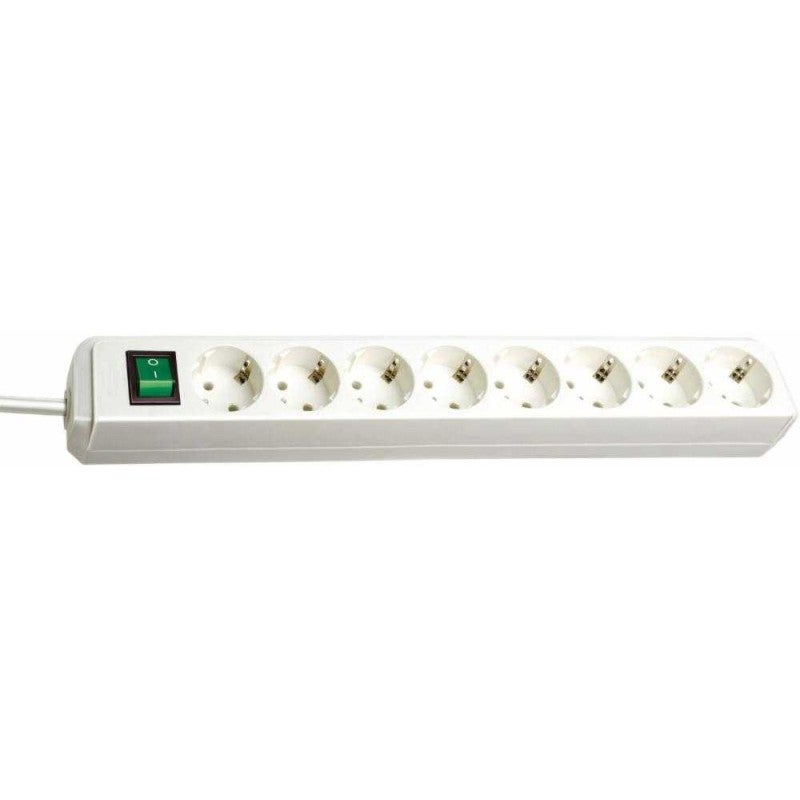 Brennensthul Base Múltiple Eco-Line Con Interruptor (8 Tomas Y 3 M) Brennenstuhl 1159320018 Blanca , Leroy Merlin