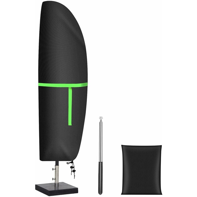 Pokrowiec Ochronny na Parasol 265x70cm – Wodoodporny, Anty-UV i Wiatroodporny – Do Parasola Prostego lub Odchylanego, Zapinany na Zamek Błyskawiczny