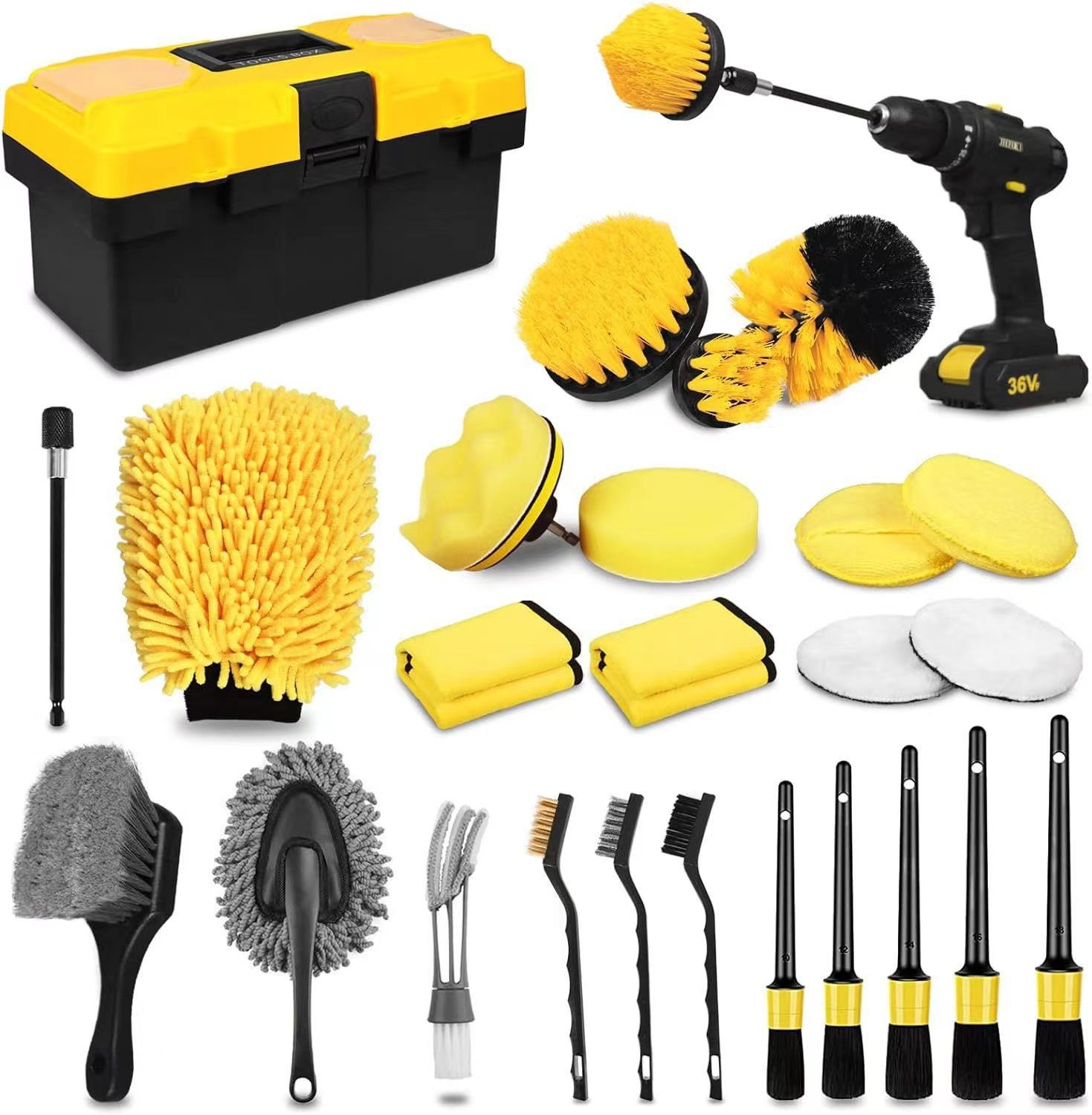 Kit De 9 Brosses Hitopin Pour Nettoyage Vélo – Chaîne, Pneus, Angles, Ergonomique, Pour VTT Et Route