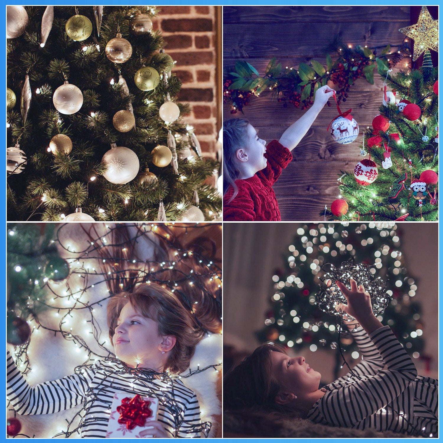 LED Guirlande Lumineuse 20M 200LED Noël IP44 Etanche 8 modes Extérieur Intérieur Jardin Lumineux Décoration Carnaval Mariage Déco blanc Froid - 8