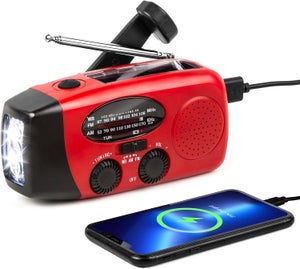 Radio D'Emergenza PAZEAU 27000mAh - Manovella, Solare, USB-C, Con Bluetooth, Torcia, Bussola E Allarme SOS, Per Campeggio E Viaggi