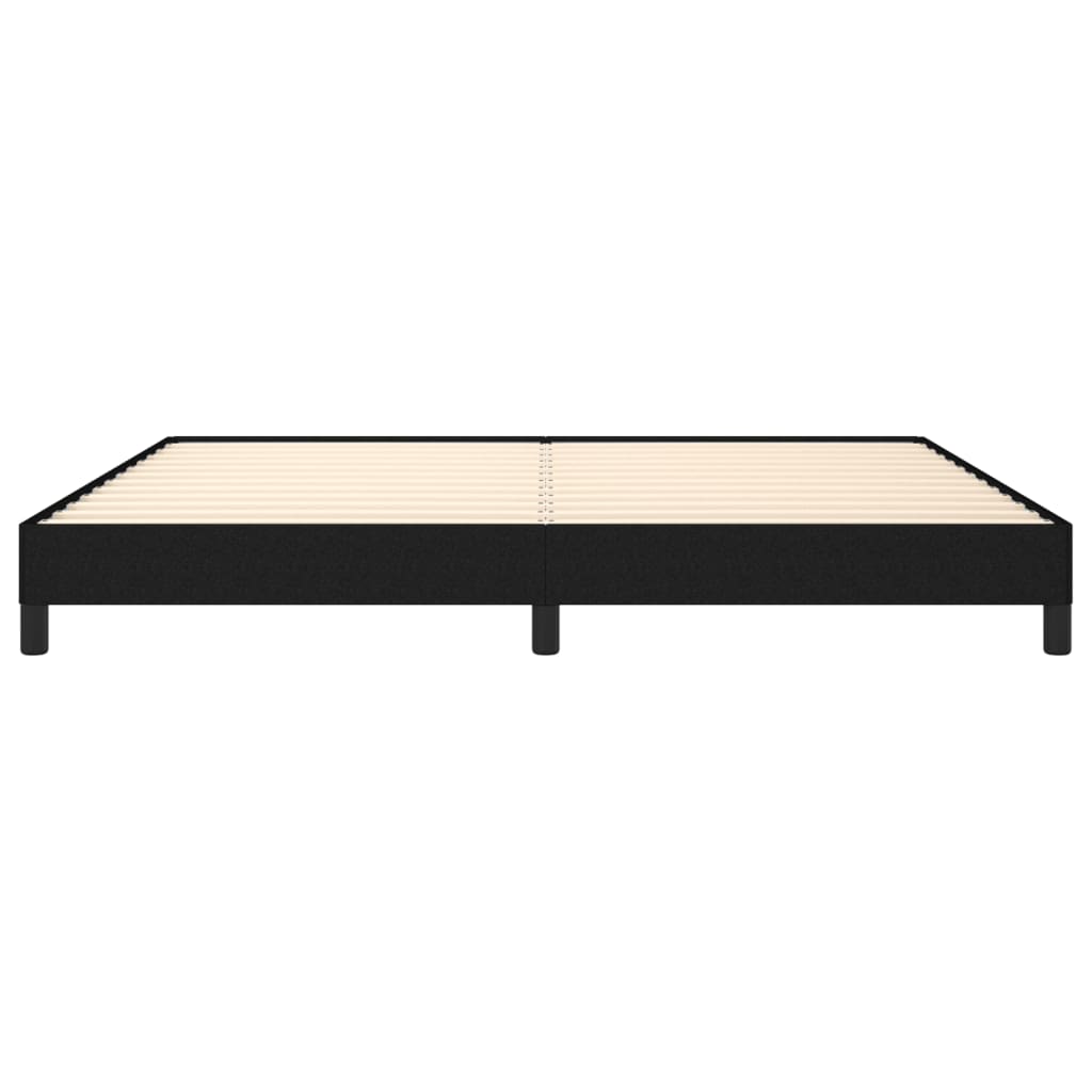 Cadre de lit sans matelas, tissu noir, pour la chambre, 200 × 200 cm - 5