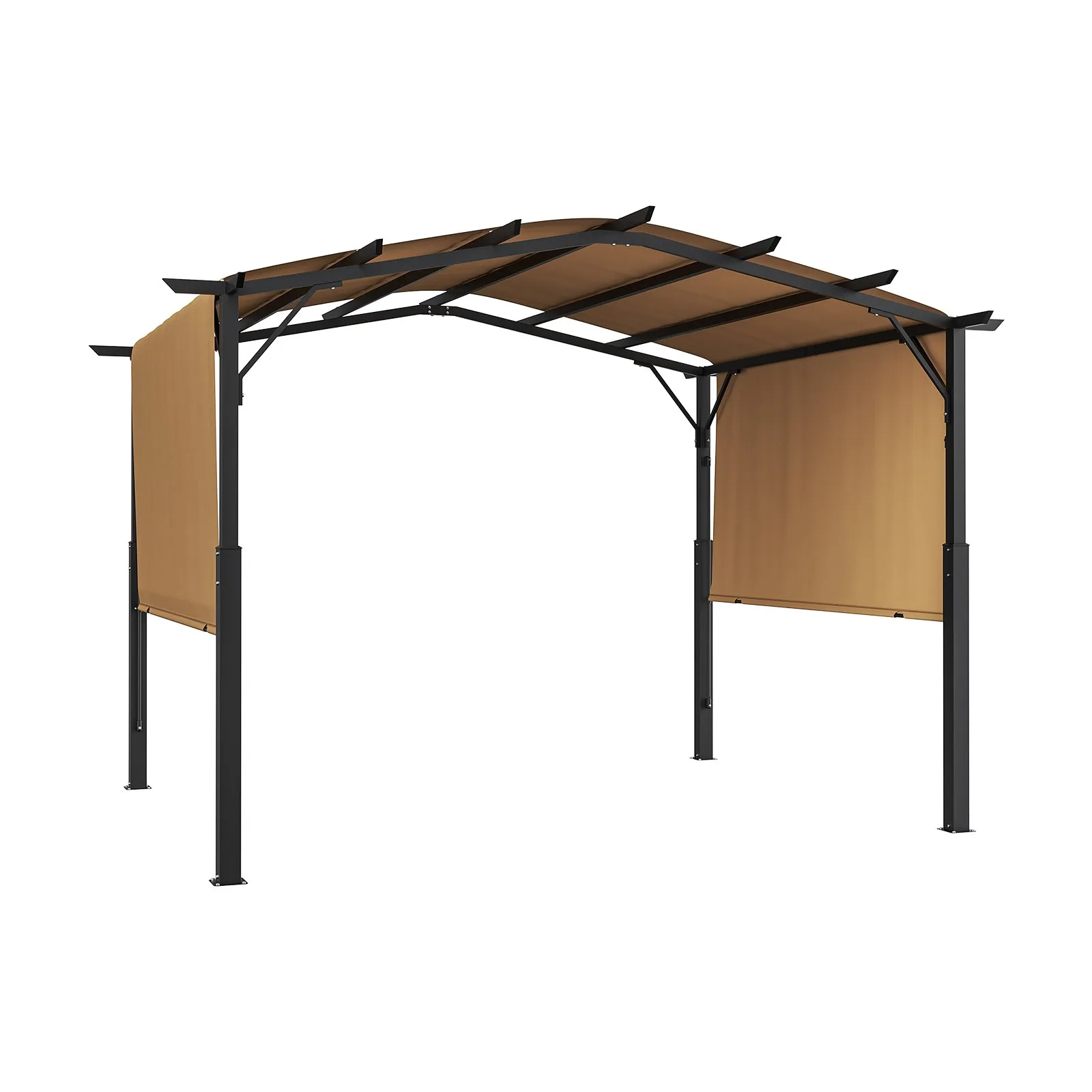 Pergola ogrodowa 3.05x3.05 m metalowa z markizą rozkładana taras ogród