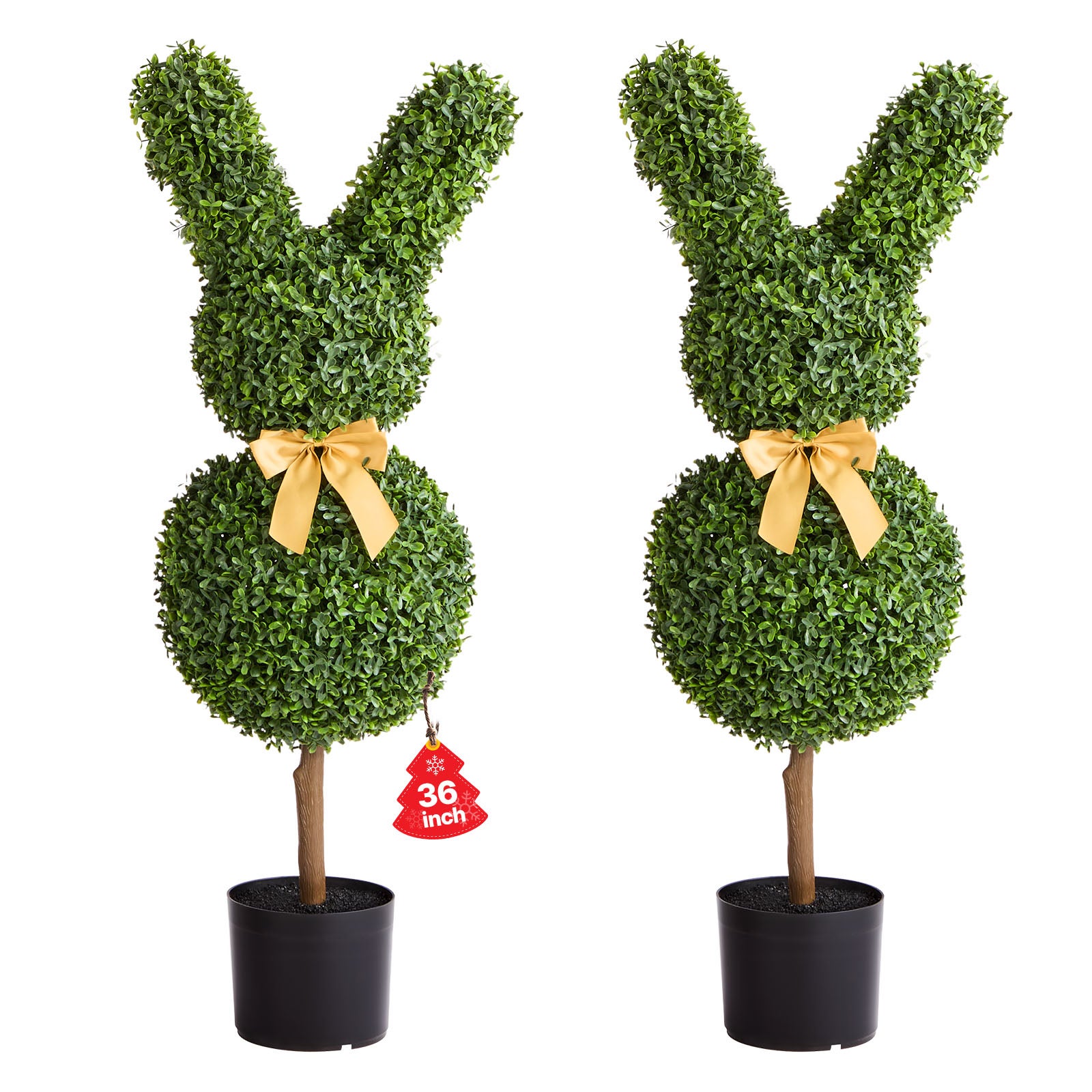 Sztuczne drzewka topiary VEVOR 91 cm 2 szt PE figurki ogrodowe dekoracja wejście taras balkon realistyczna zieleń bez pielęgnacji